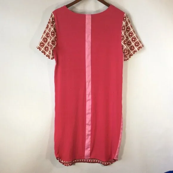 Adrienne Vittadini Geometric Dress Size Small Red, White & Pink NWOT - Picture 3 of 5